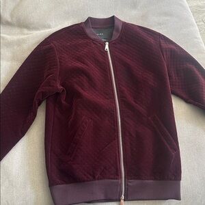 Zara Deep Red Quilted Jacket